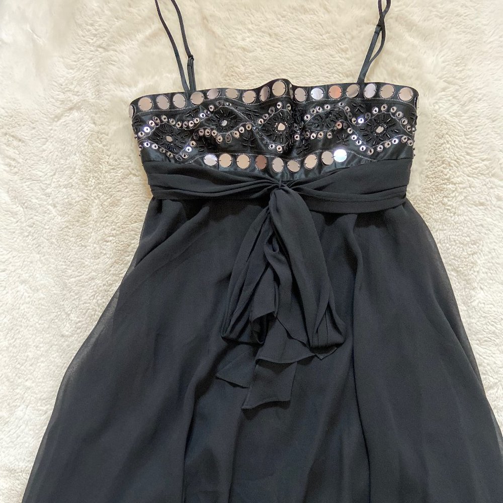 BCBG Silk Sequin Whitney Dress
